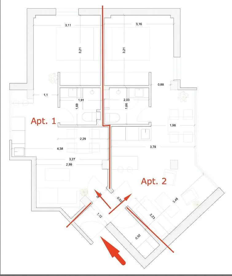 Apartamento Céntrico y cómodo, 1 Tarifa